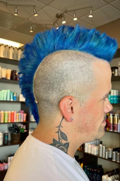 Electric blue mohawk