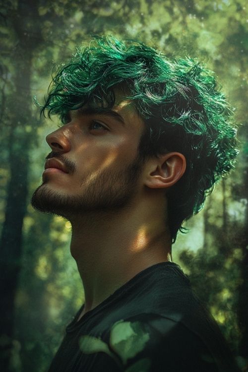 Emerald Green with Curly Top