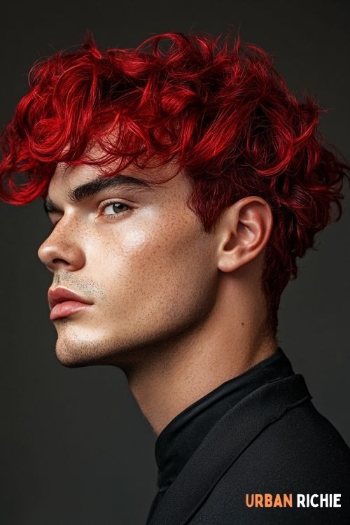 Fiery Red with Dark Roots