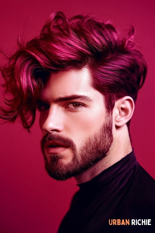 Intense Burgundy with Vibrant Magenta Highlights