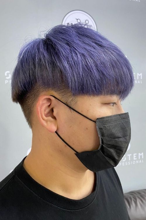 Lavender bowl cut