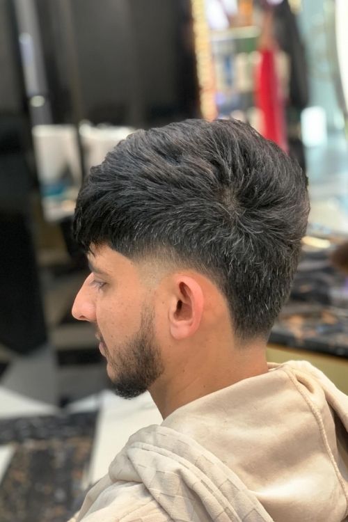 Low Taper Fade with Thick Textured Top