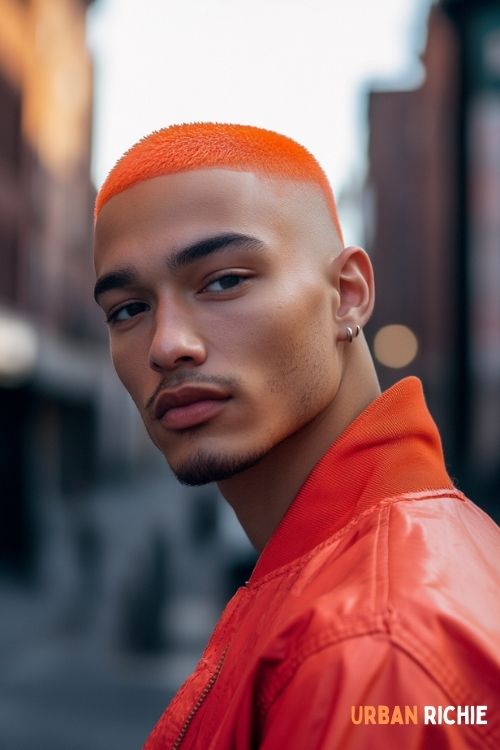 Neon Orange Buzz Cut