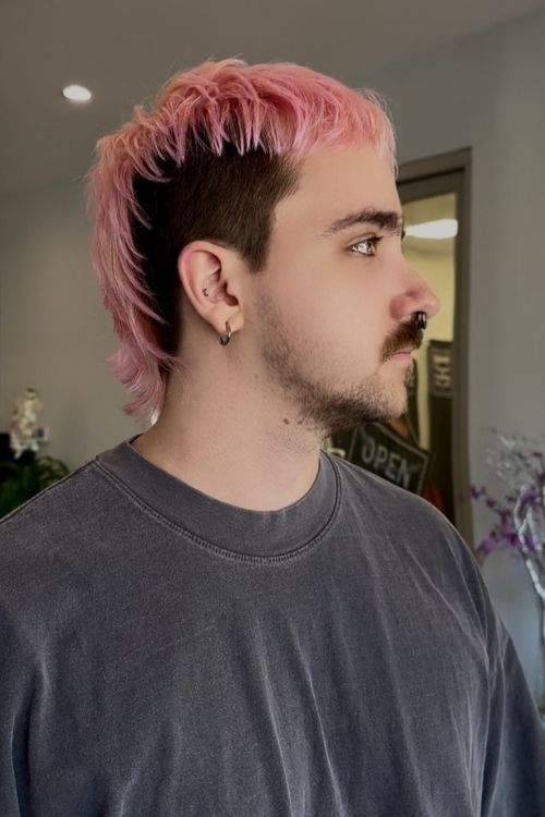 Pastel pink mullet 