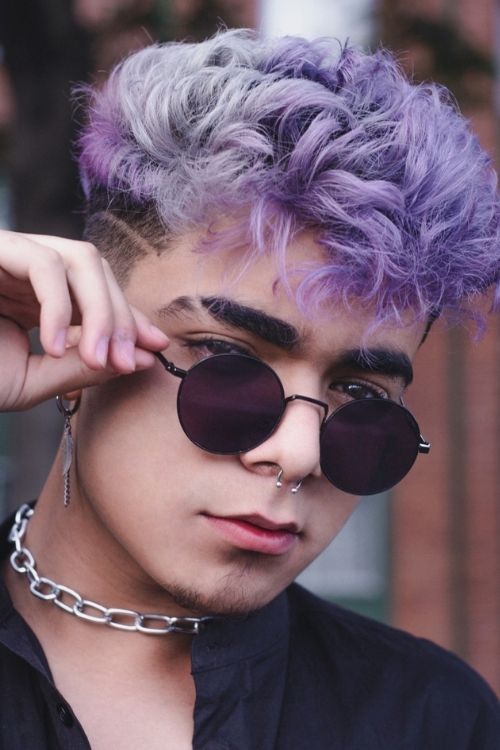 Pastel purple curls