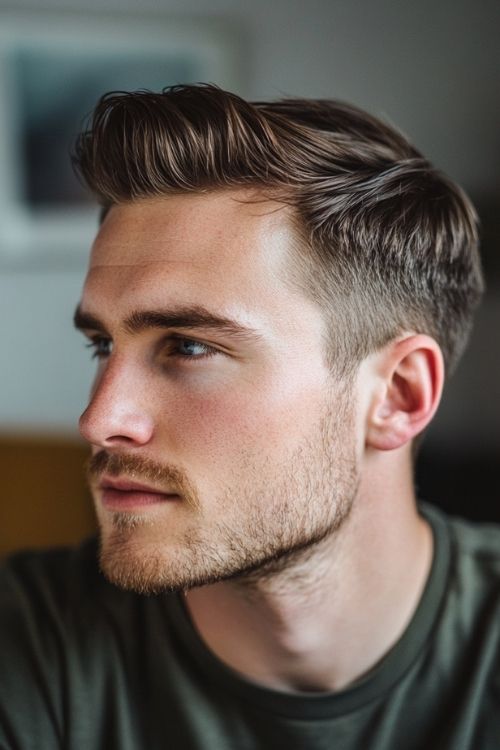 Side Part with Low Fade