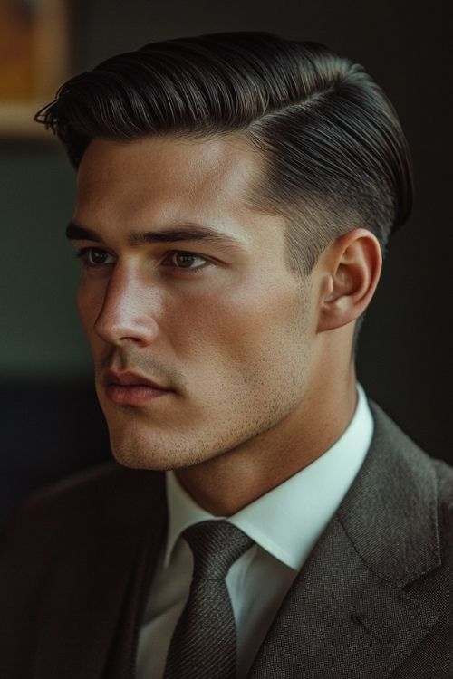 Side Part with Low Fade