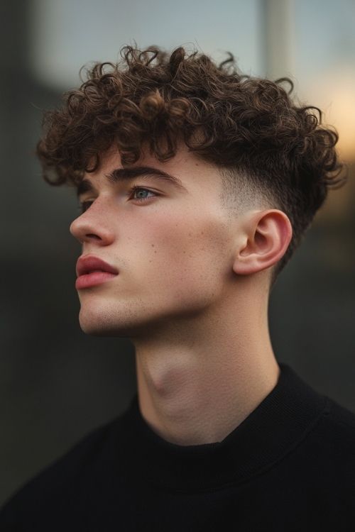 Textured Skin Fade with Curly Top