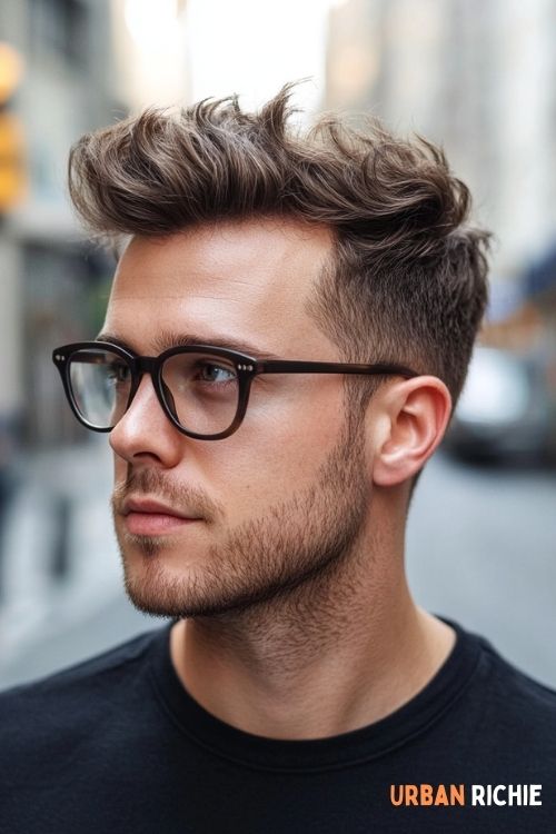 Casual Quiff with Light Fade