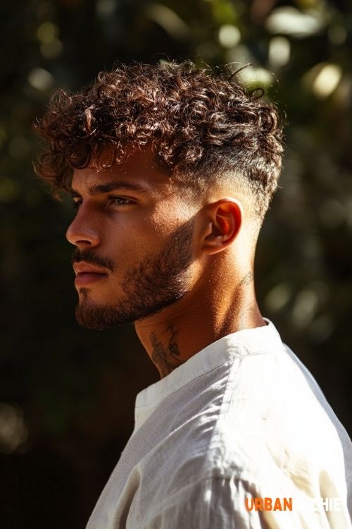 Curly Top with Short Sides