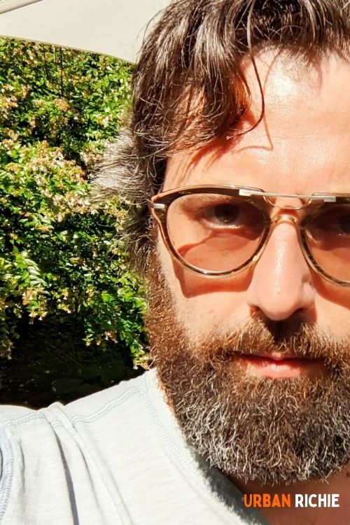 Dark rugged full beard