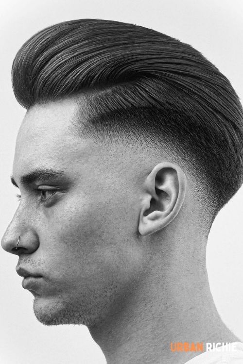 Light Brown Pompadour Fade