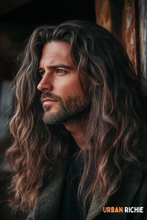 Long Wavy Hair with Defined Center Part