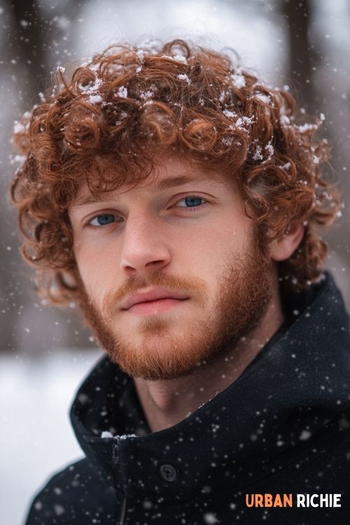 Medium-Length Curly Top with Subtle Fade