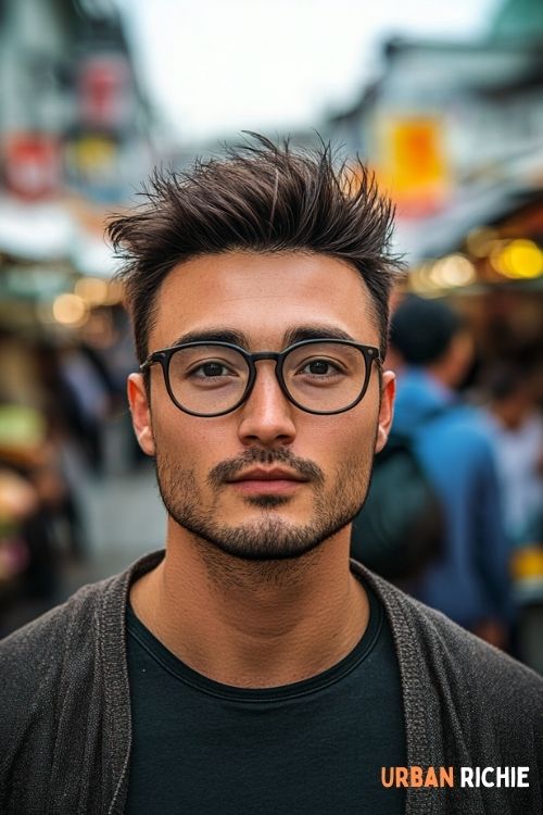 Short Spiky Hair with Low Fade