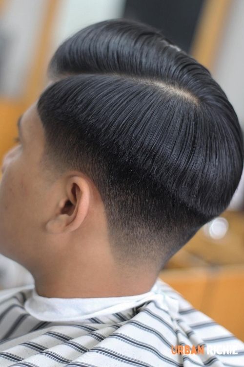 Sleek Pompadour High Fade