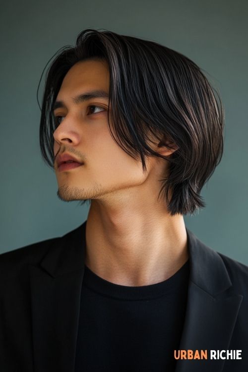 Sleek Shoulder-Length Hair with an Undercut Contrast