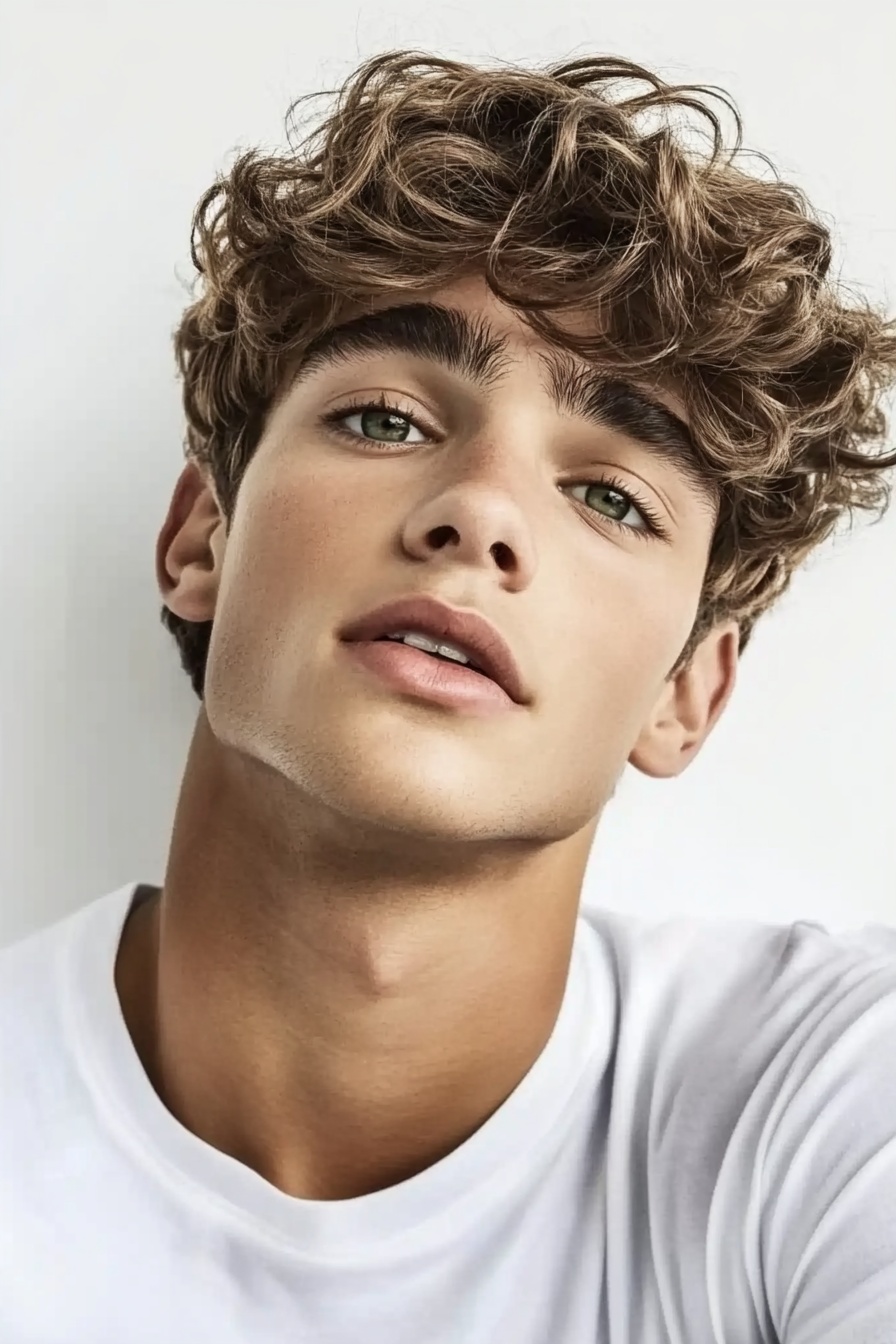Voluminous Curls with Natural Texture