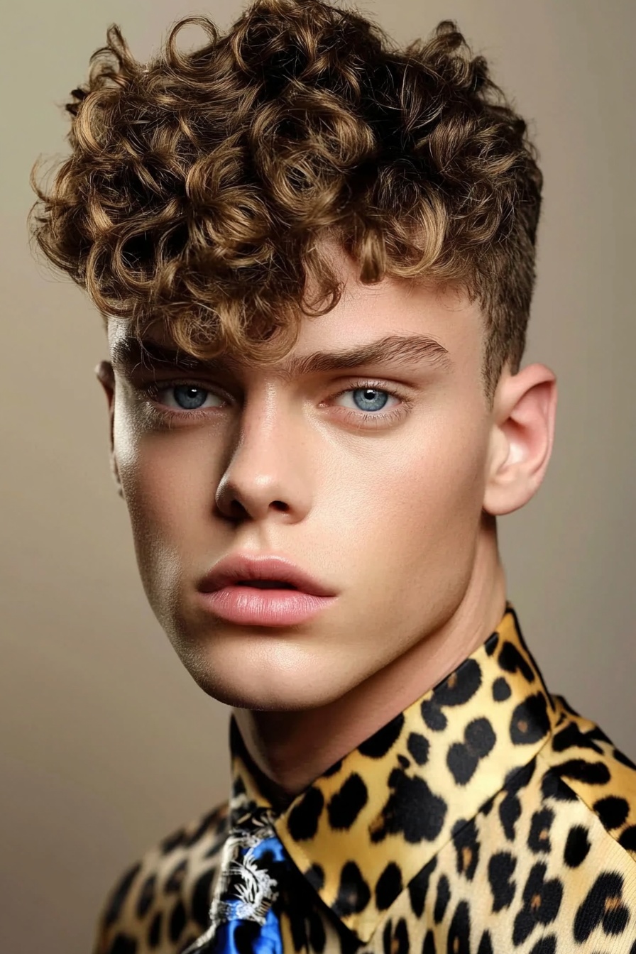 Tight Curled Fringe with Tapered Sides