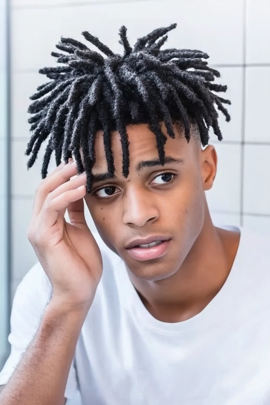 Twist Sponge Dreads with Tapered Sides