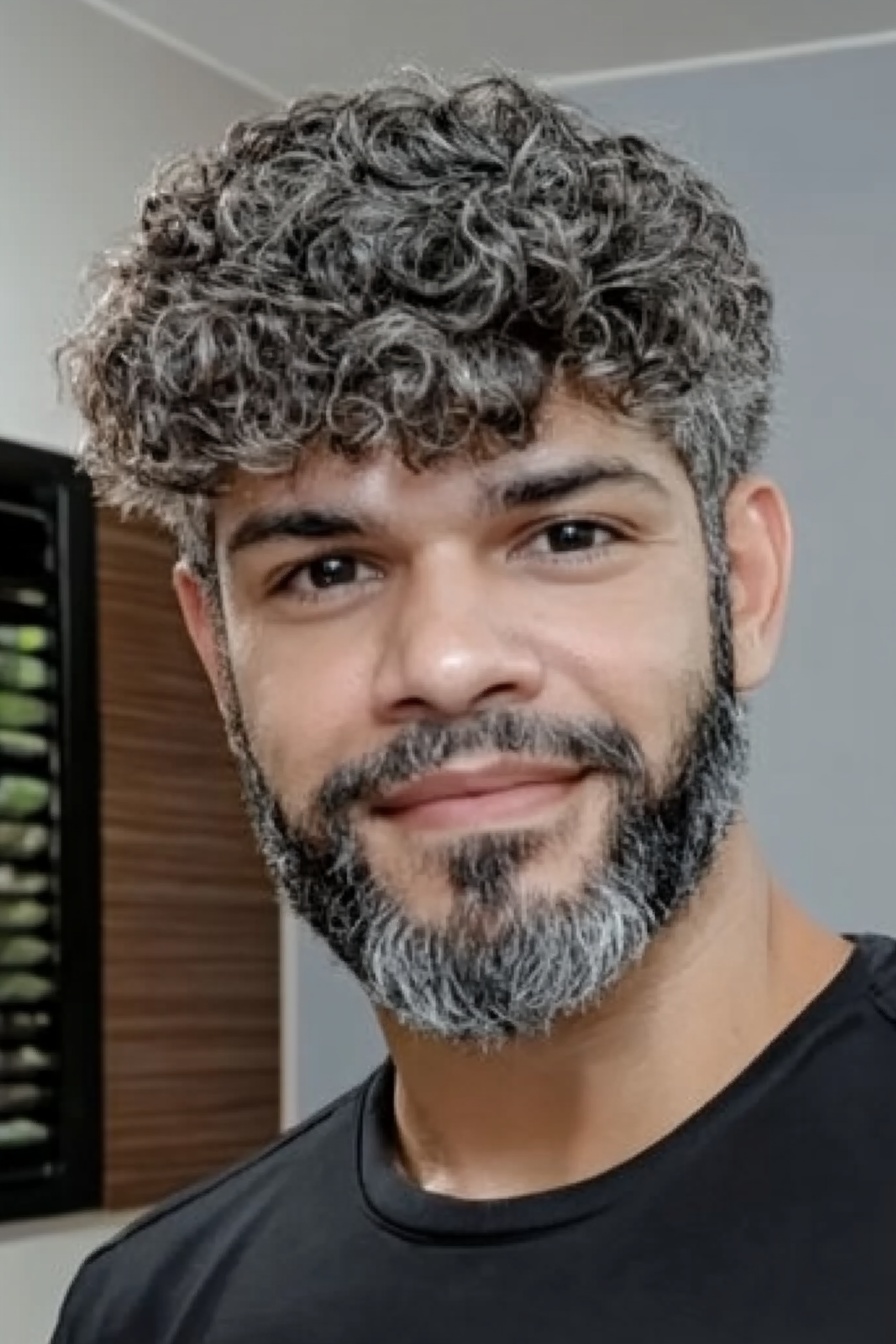 Curly Top with Tapered Sides