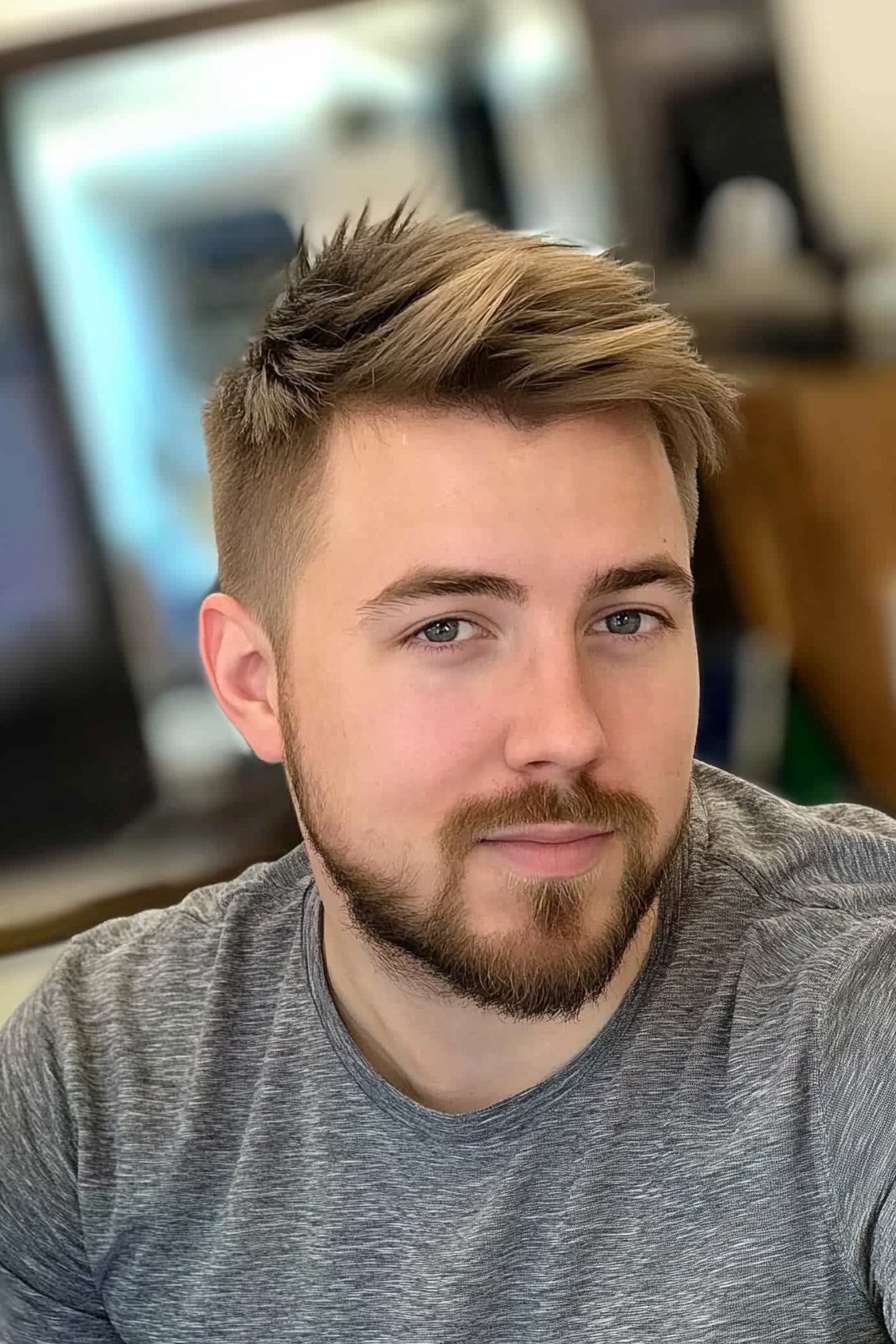 Textured Taper with Side-Swept Fringe