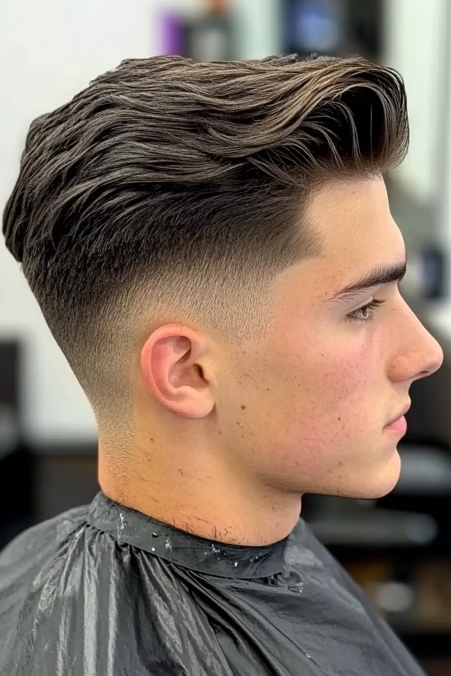 Classic Taper with Textured Comb Over