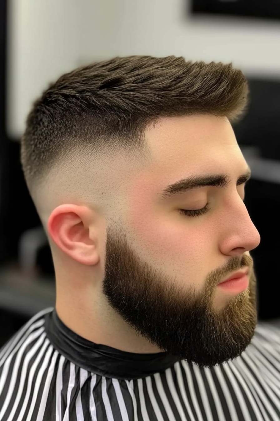 Short Classic Taper with Defined Beard Line