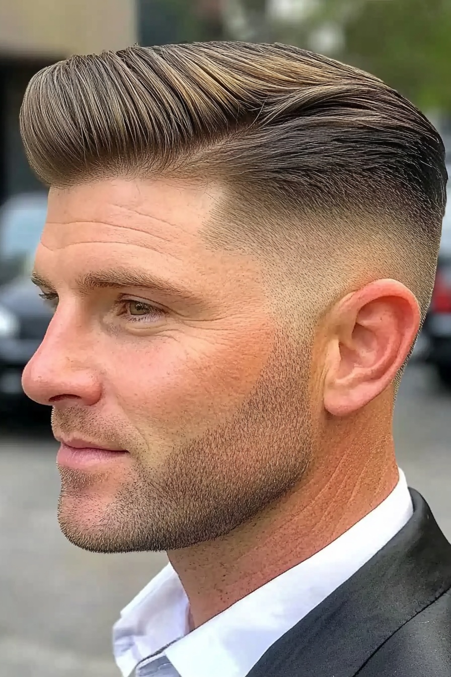 Platinum Blonde Taper with Textured Spikes