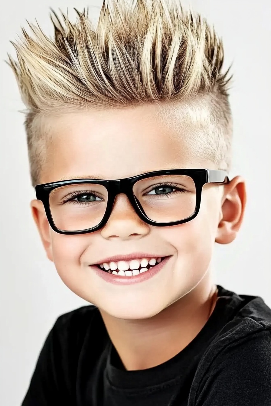 Frosted Faux Hawk with Skin Fade