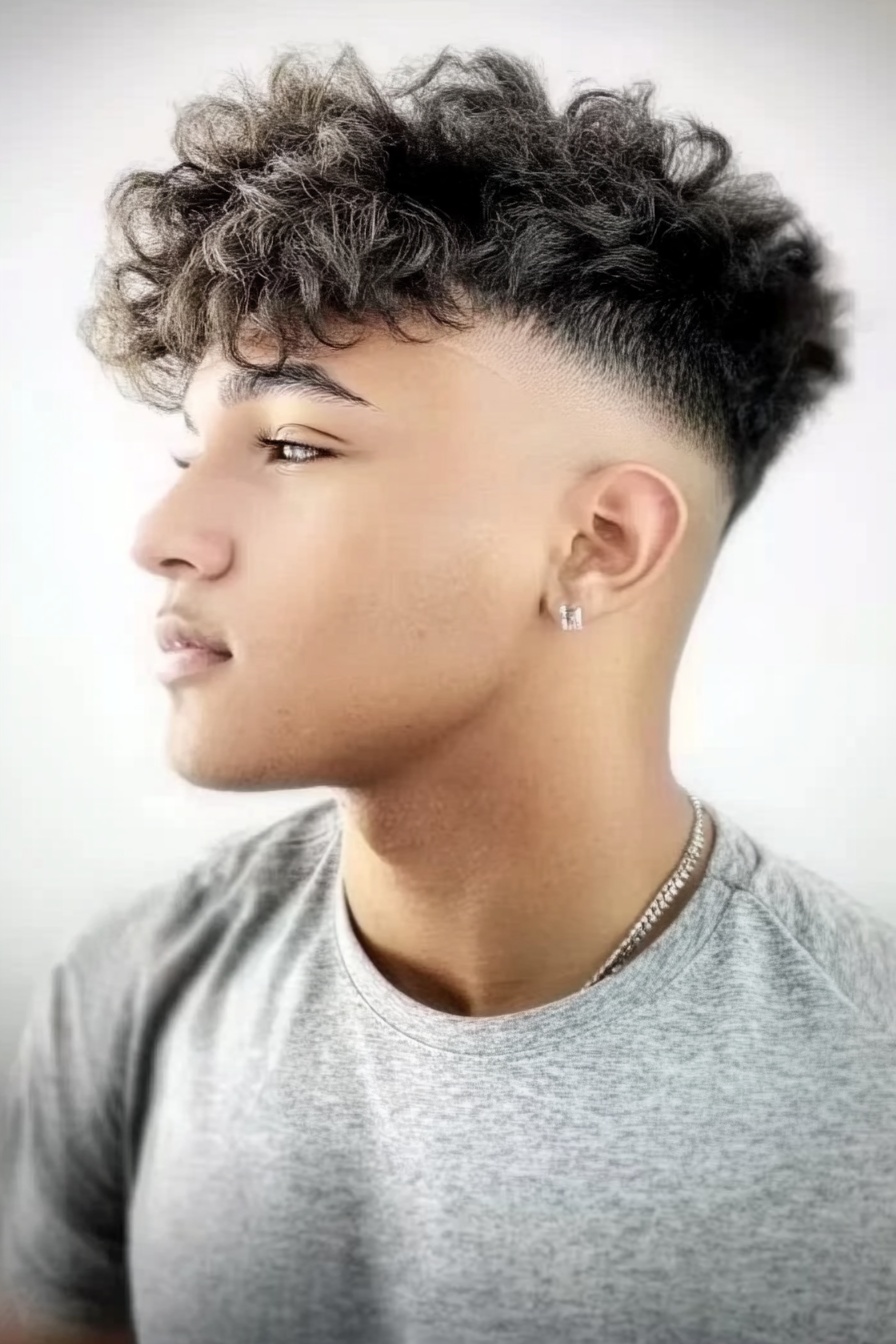 Curly Fluffy Fade
