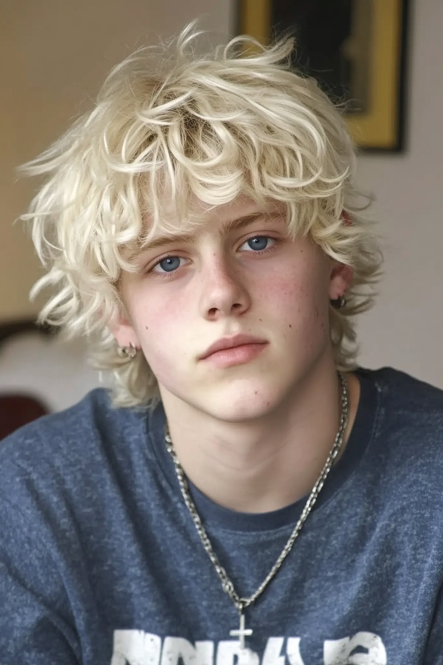 Blonde Shag with Fluffy Layers