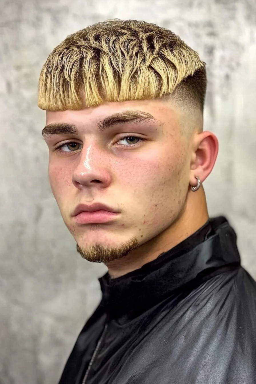 Blonde Textured Crop Fade