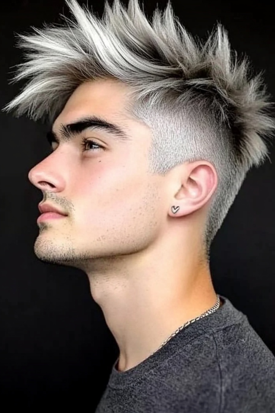 Textured Silver Mohawk