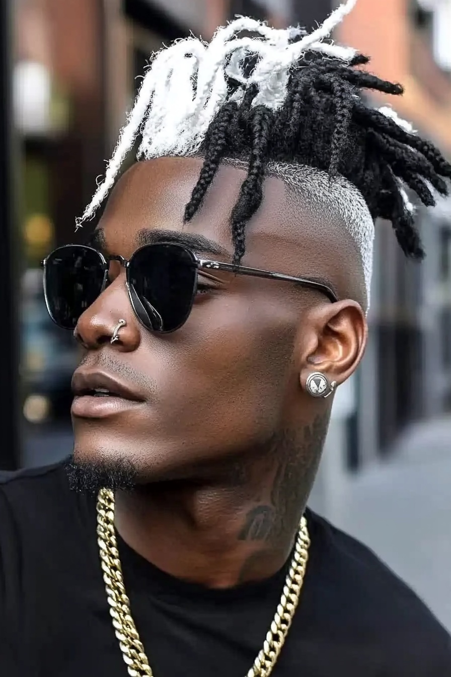 Platinum-Tipped Dreadlock Highlights