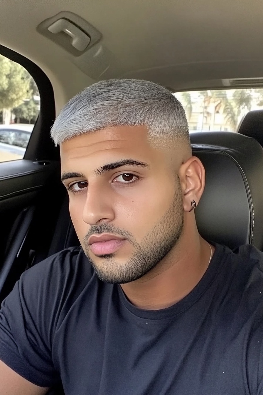 Icy Platinum Buzz Cut