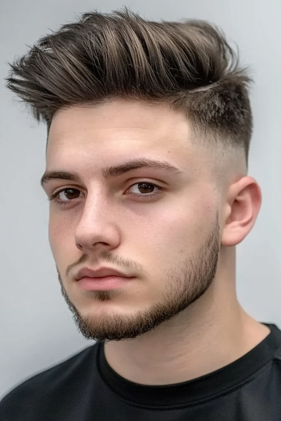 Textured Quiff + Low Fade