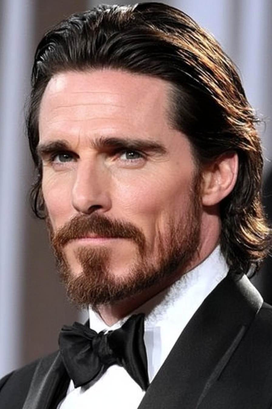 Brushed-Back Layers + Natural Beard