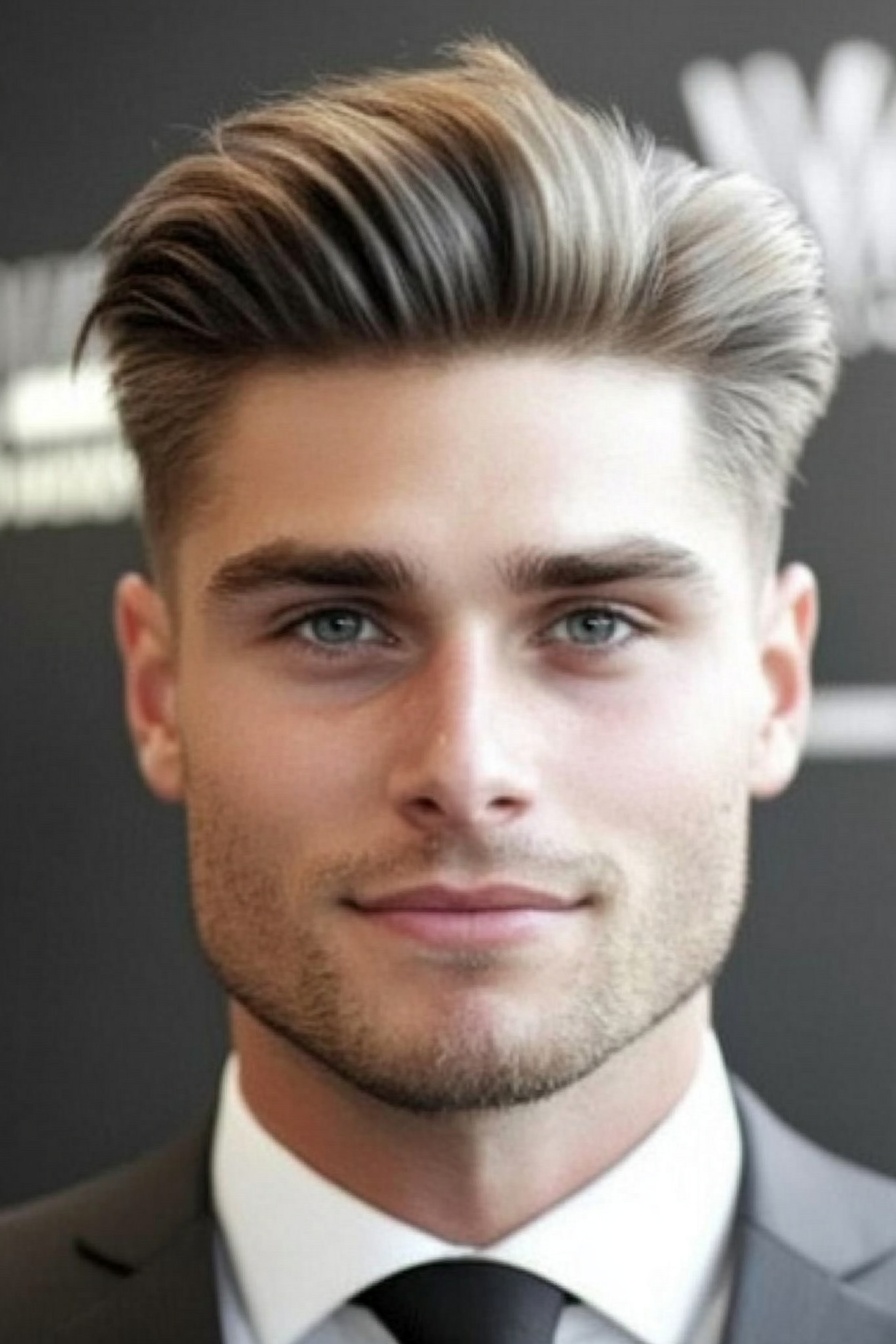 Pompadour with Taper Fade