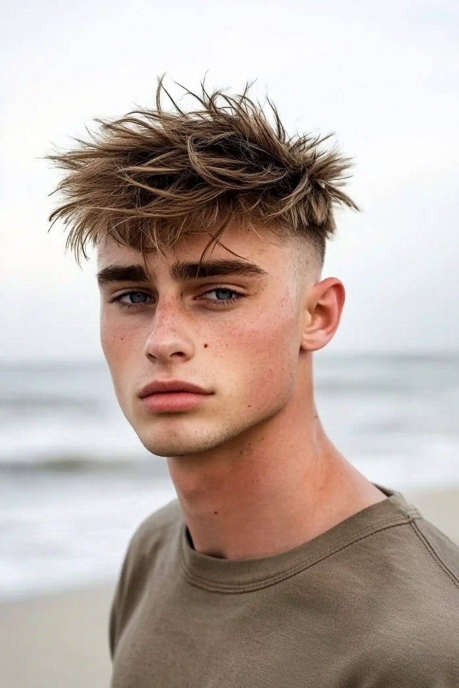 Messy Textured Layers with Tapered Fade