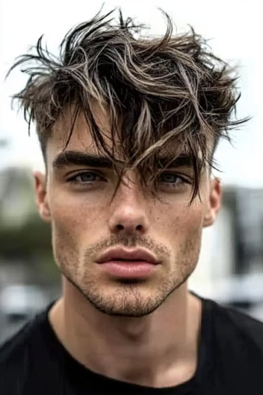 Messy Layered Fringe with Subtle Taper