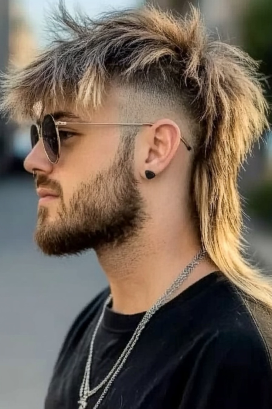 Layered Mullet Undercut Fade