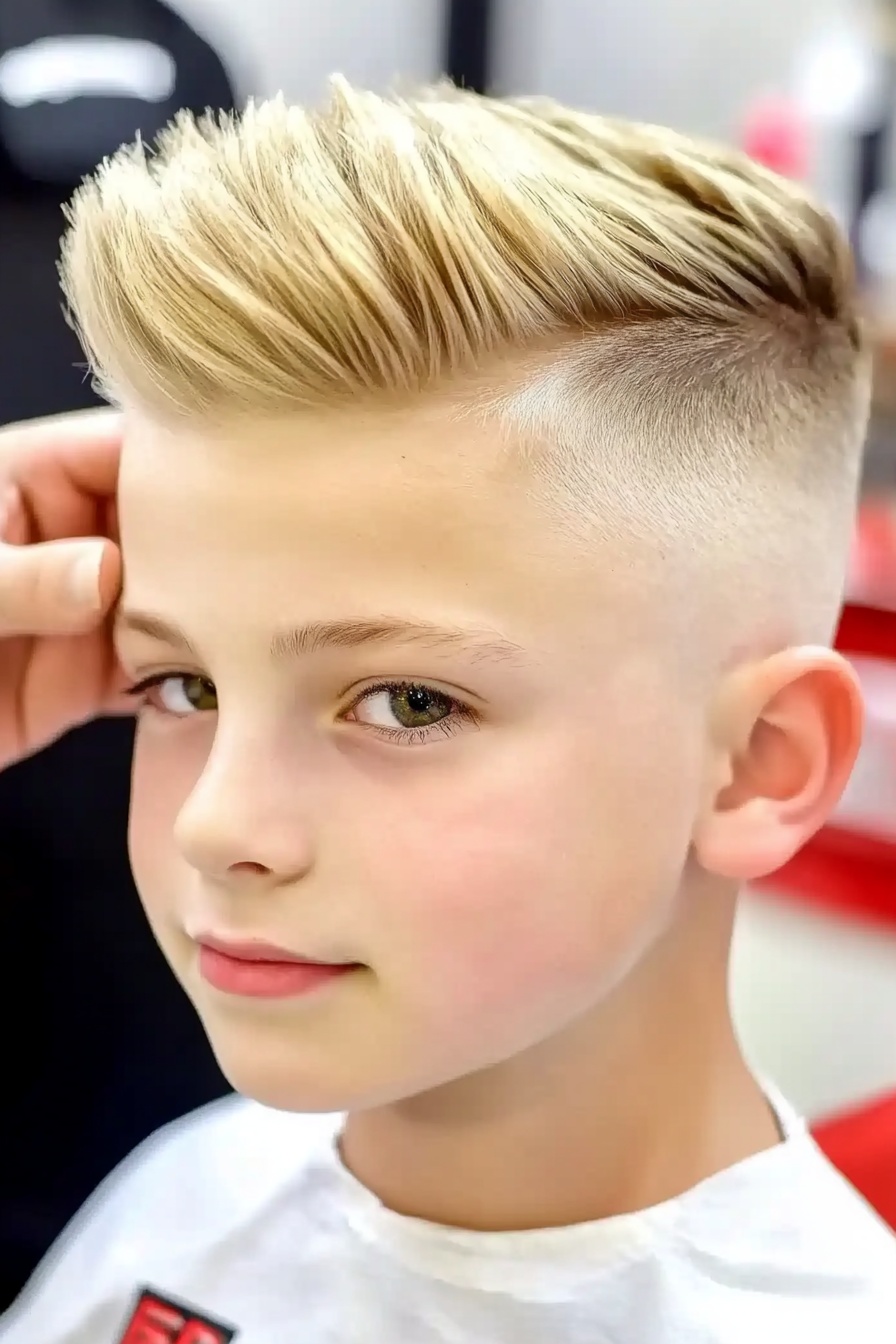 Blonde Pompadour High Fade