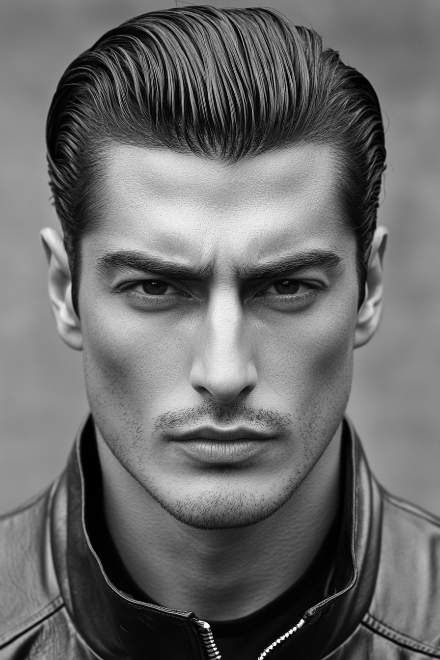Sleek Middle Part