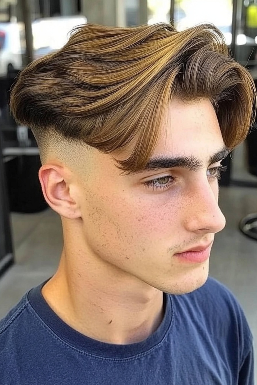 Classic Middle Part Low Fade
