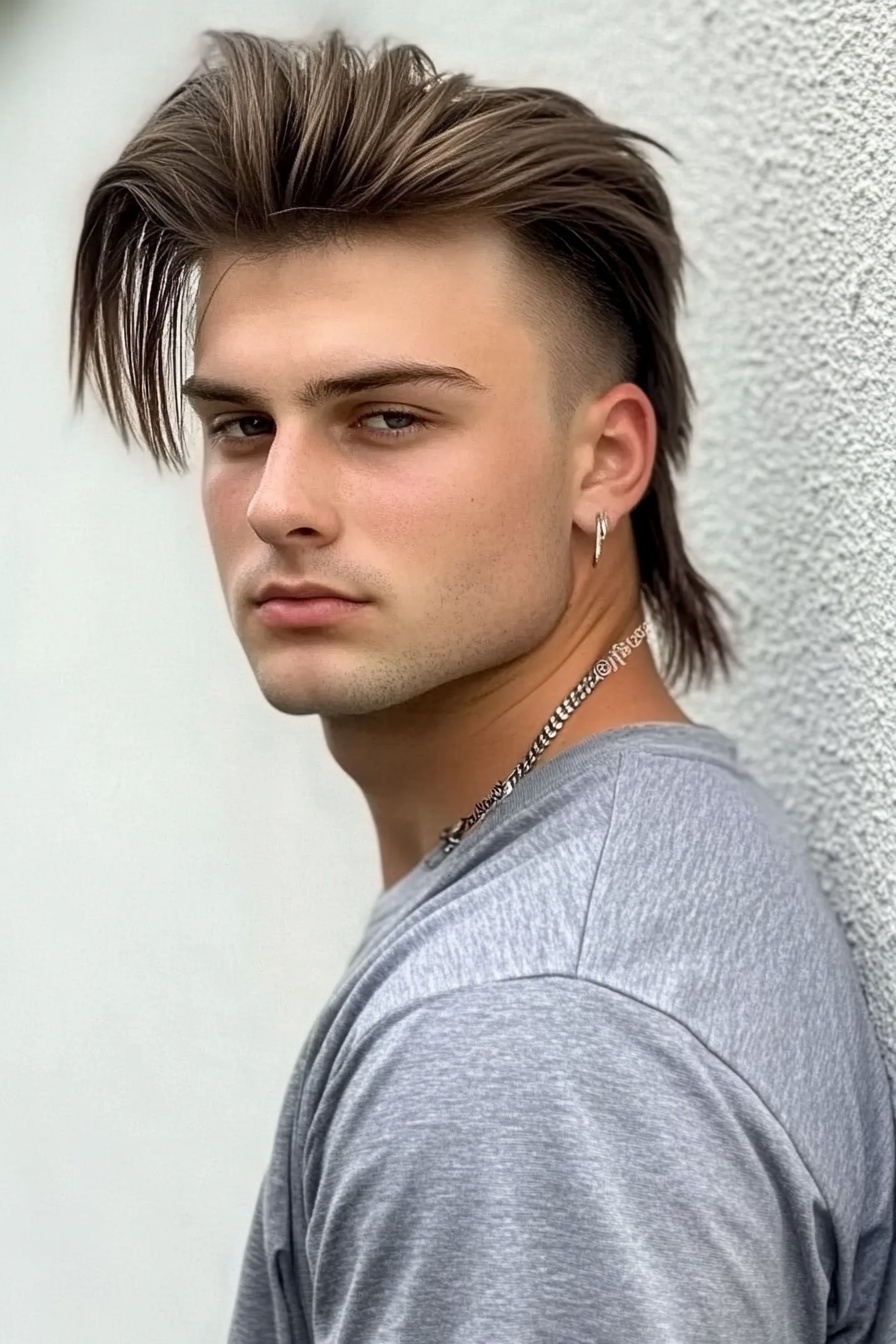 Modern and Versatile Wolf Cut Ideas for Men 8