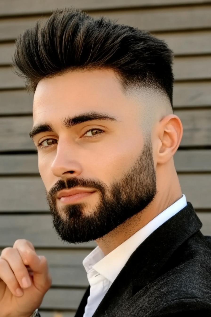 Modern Quiff With High Skin Fade