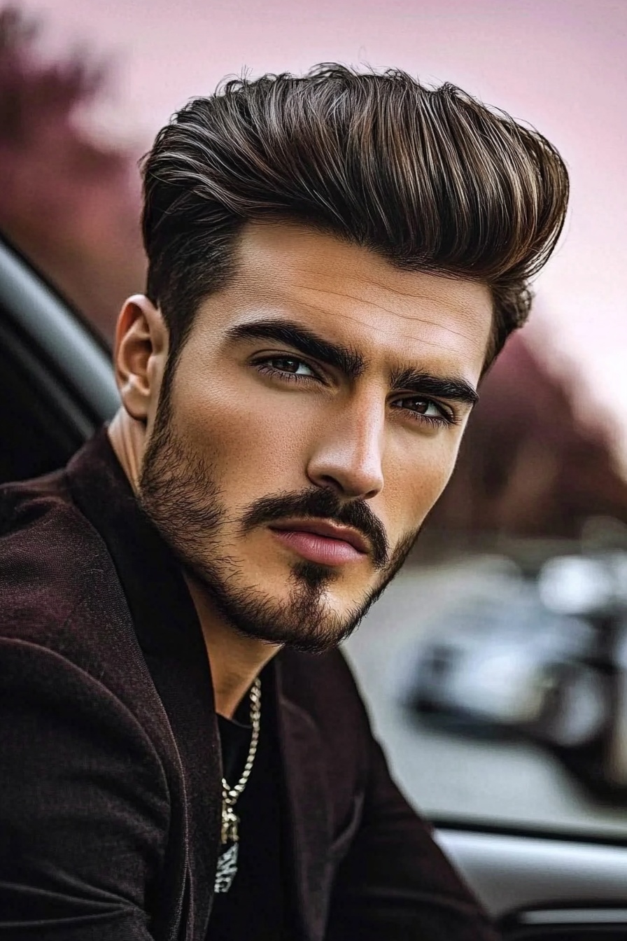 Classic Sculpted Pompadour With Natural Volume