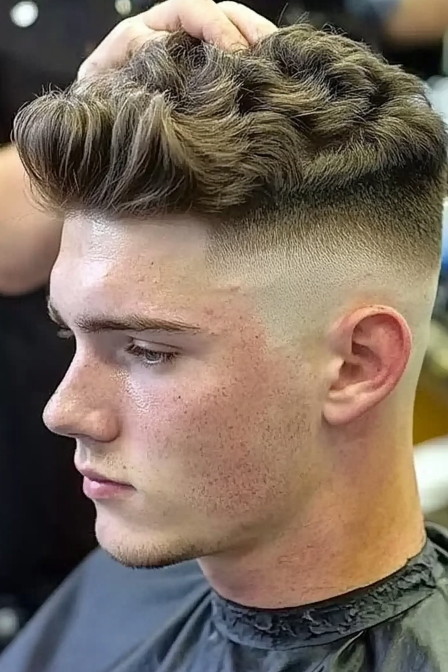 Wavy Crop Quiff With Skin Fade