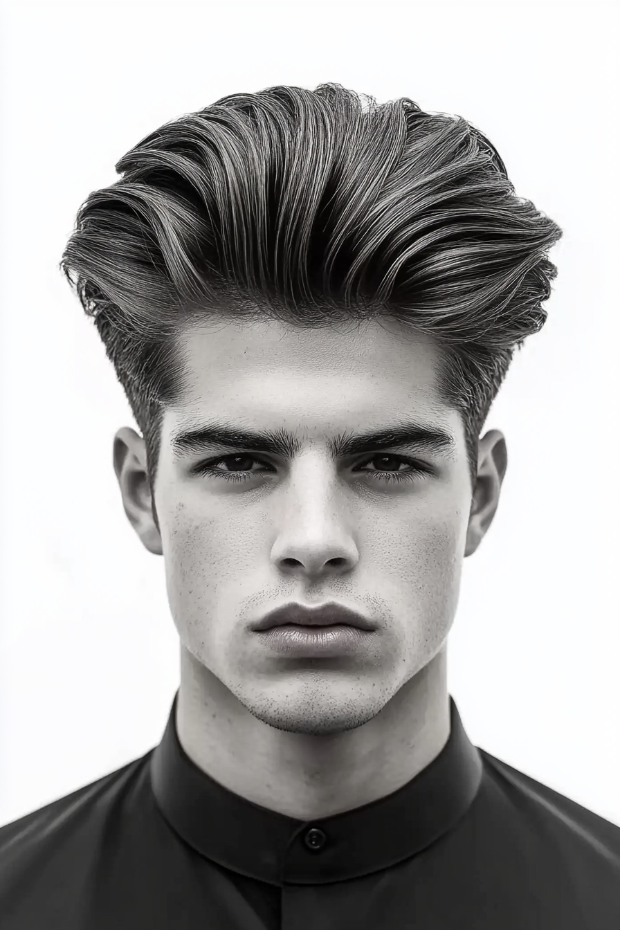 Classic Blowout Quiff With Brushed-Back Volume